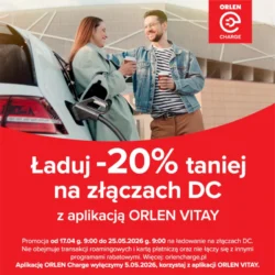 Orlen Charge - obniżka ładowania DC o 20%